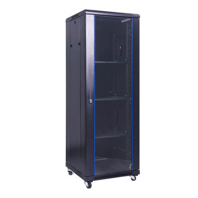 18U 600×800(W*D) Floor Standing Network Cabinet(Glass Front Door and Steel Rear Door)