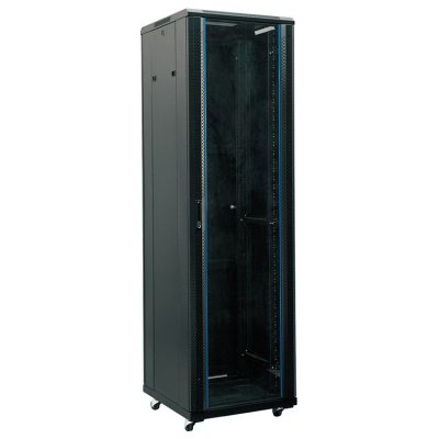 42U 600×1000 (W*D) Floor Standing Network Cabinet(Glass Front Door and Mesh Rear Door)