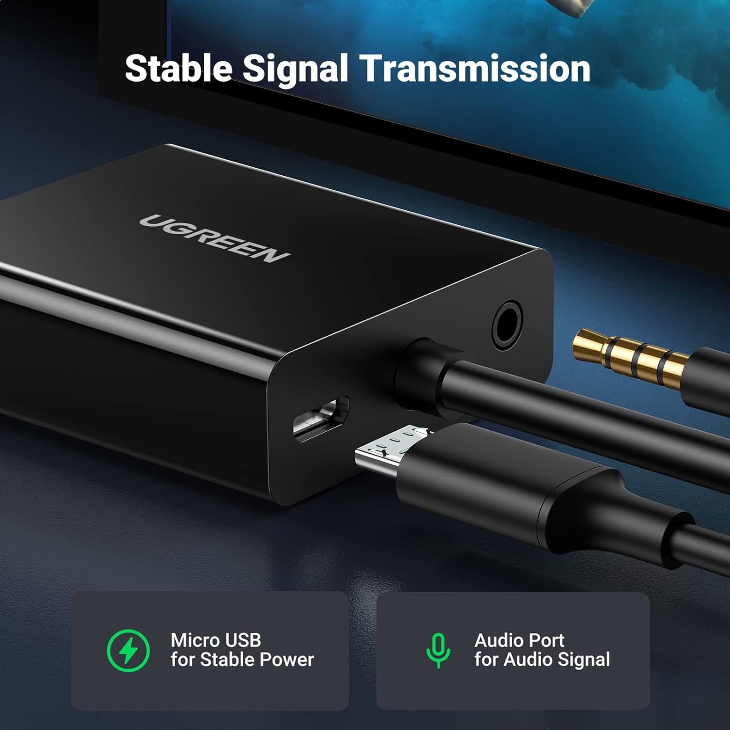 UGREEN Best HDMI To VGA Converter - 20694 | HDMI Female to VGA Male Adapter - Image 6