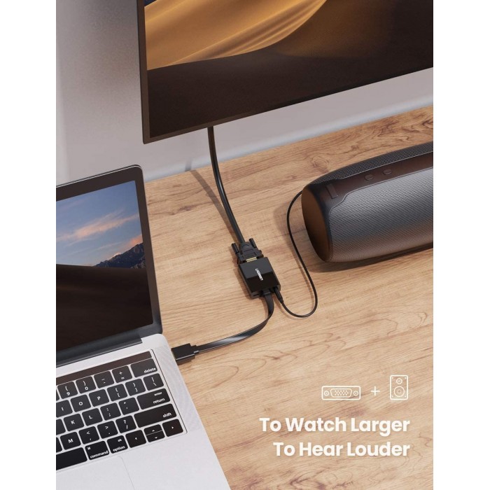 UGREEN HDMI to VGA Converter with 3.5mm Audio and Power Port - 40248 | Enhanced Connectivity - Image 3