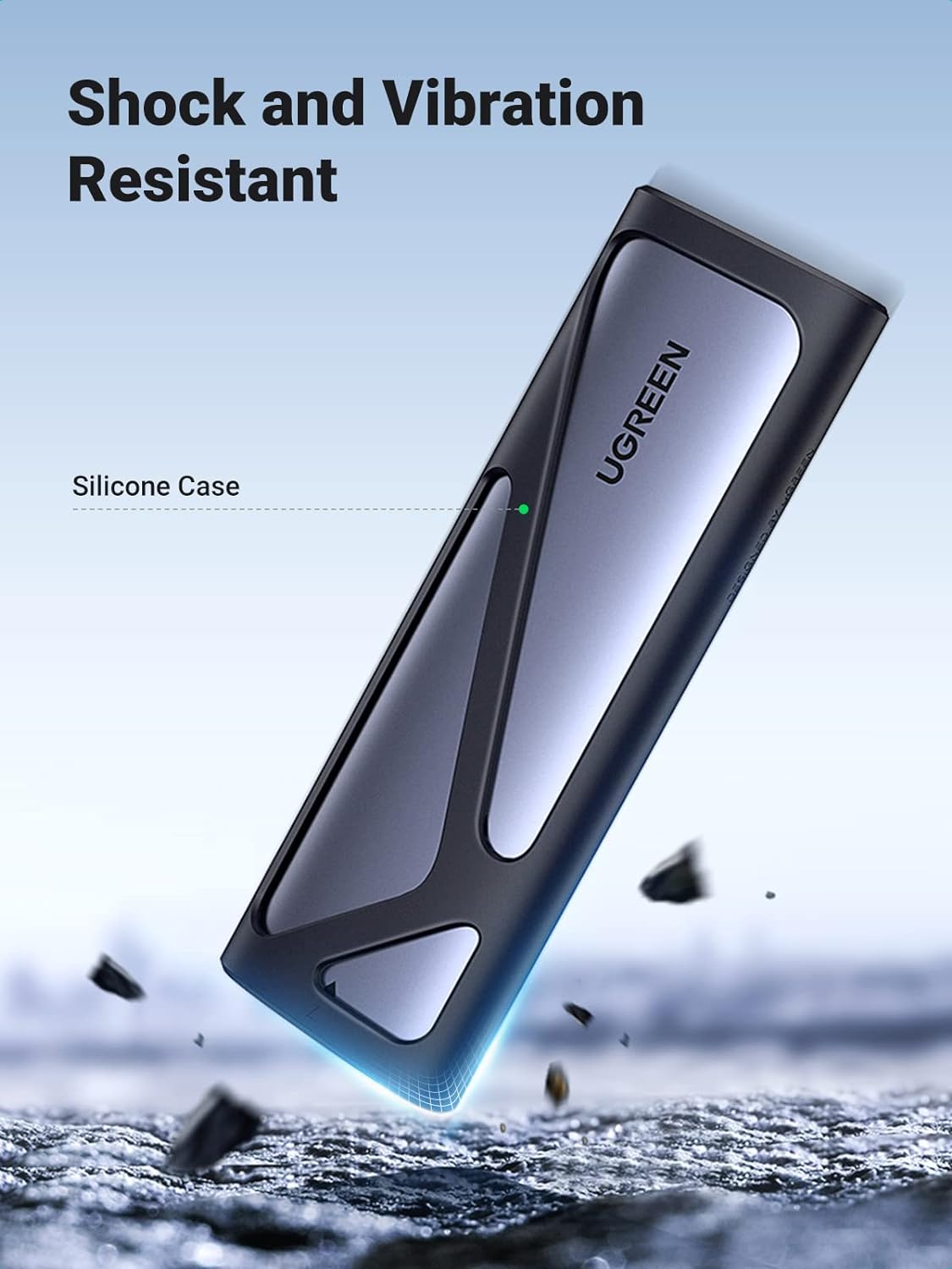 M.2 SATA SSD Enclosure UGREEN- 90264 | M.2 NVMe/M.2 SATA SSD Enclosure(10Gbps)2 Protocol - Image 3