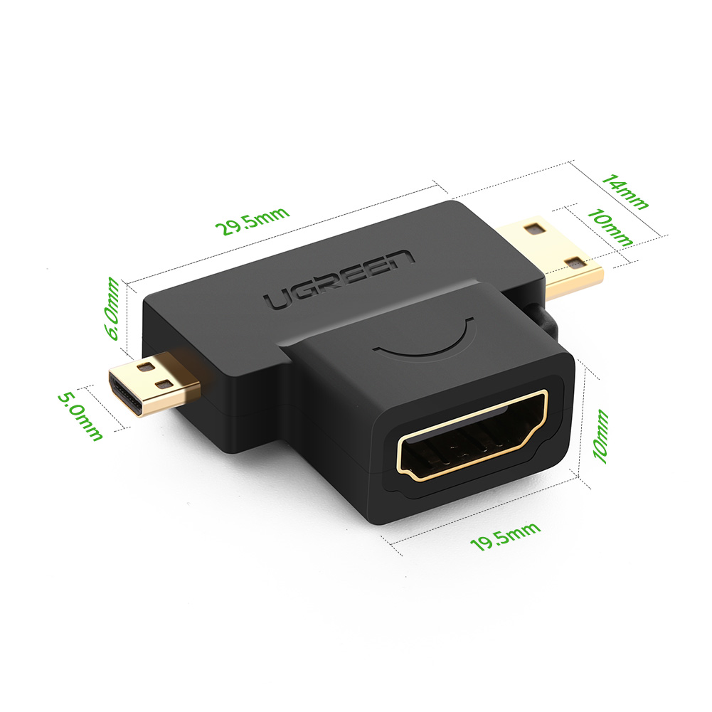 UGREEN Micro HDMI+Mini HDMI to HDMI Adapter | 20144 - Image 6