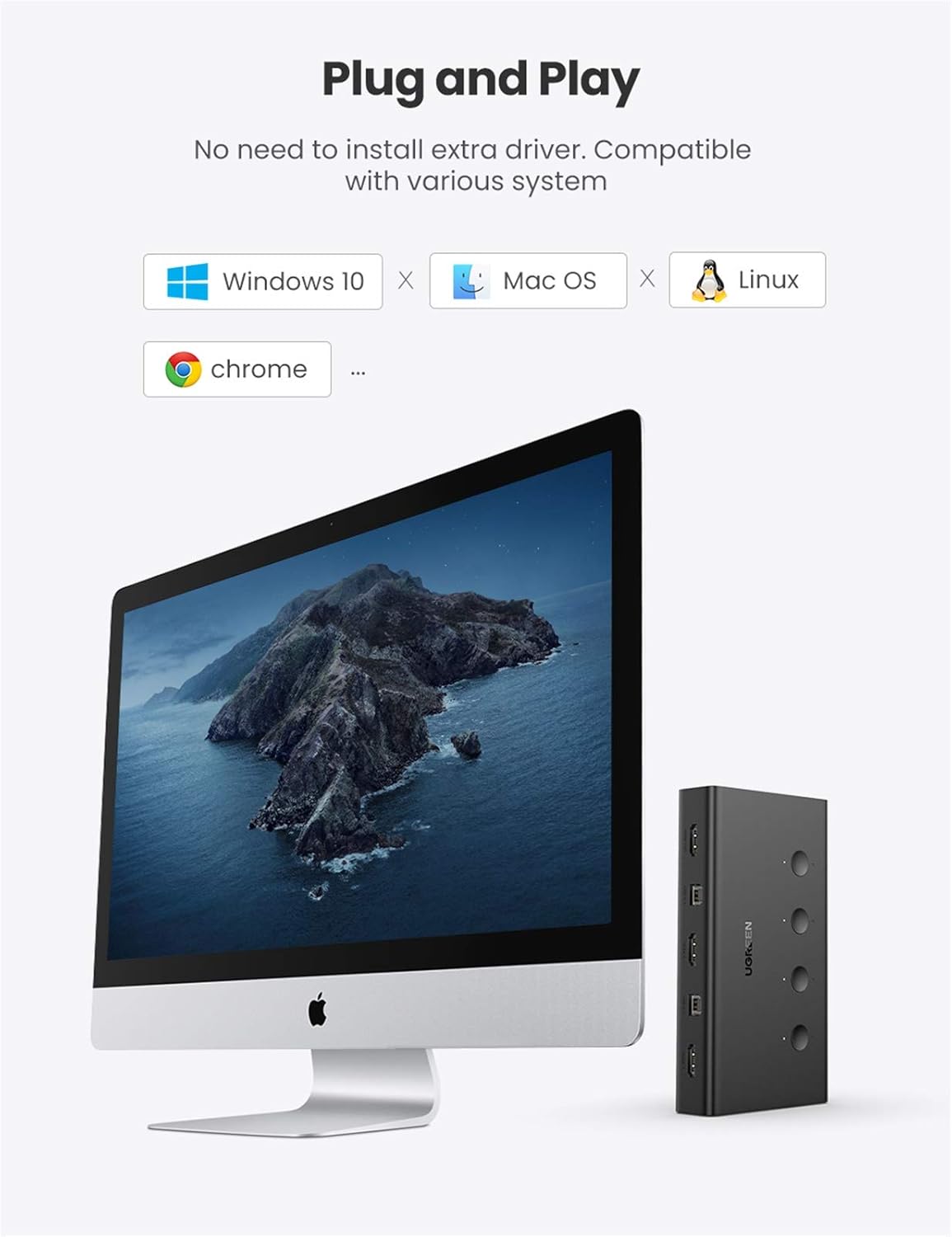 UGREEN HDMI 4×1 KVM Switcher | 70439 - Image 6