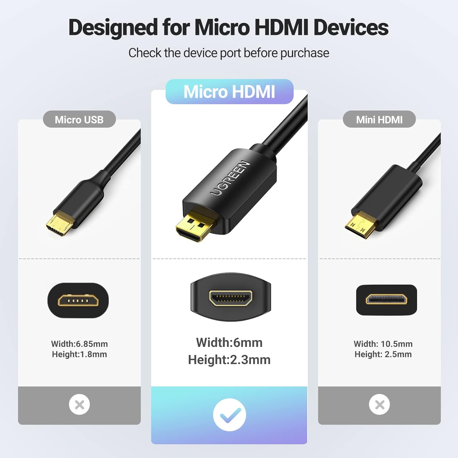 UGREEN Micro HDMI to HDMI Adapter | 20134 - Image 7