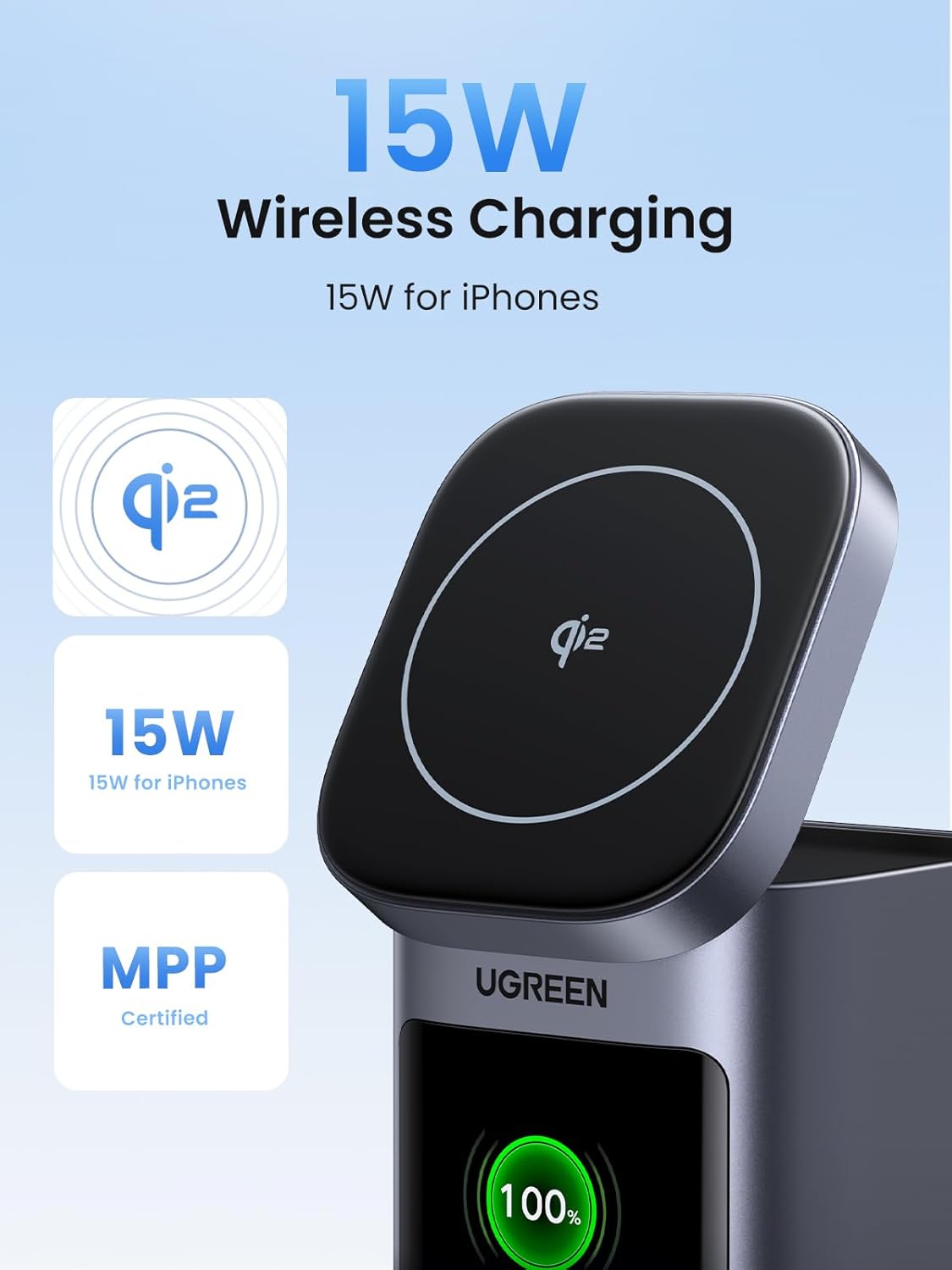 UGREEN 20000mAh -145W Power bank | Magnetic Wireless - 2C1A + 15W - Image 8