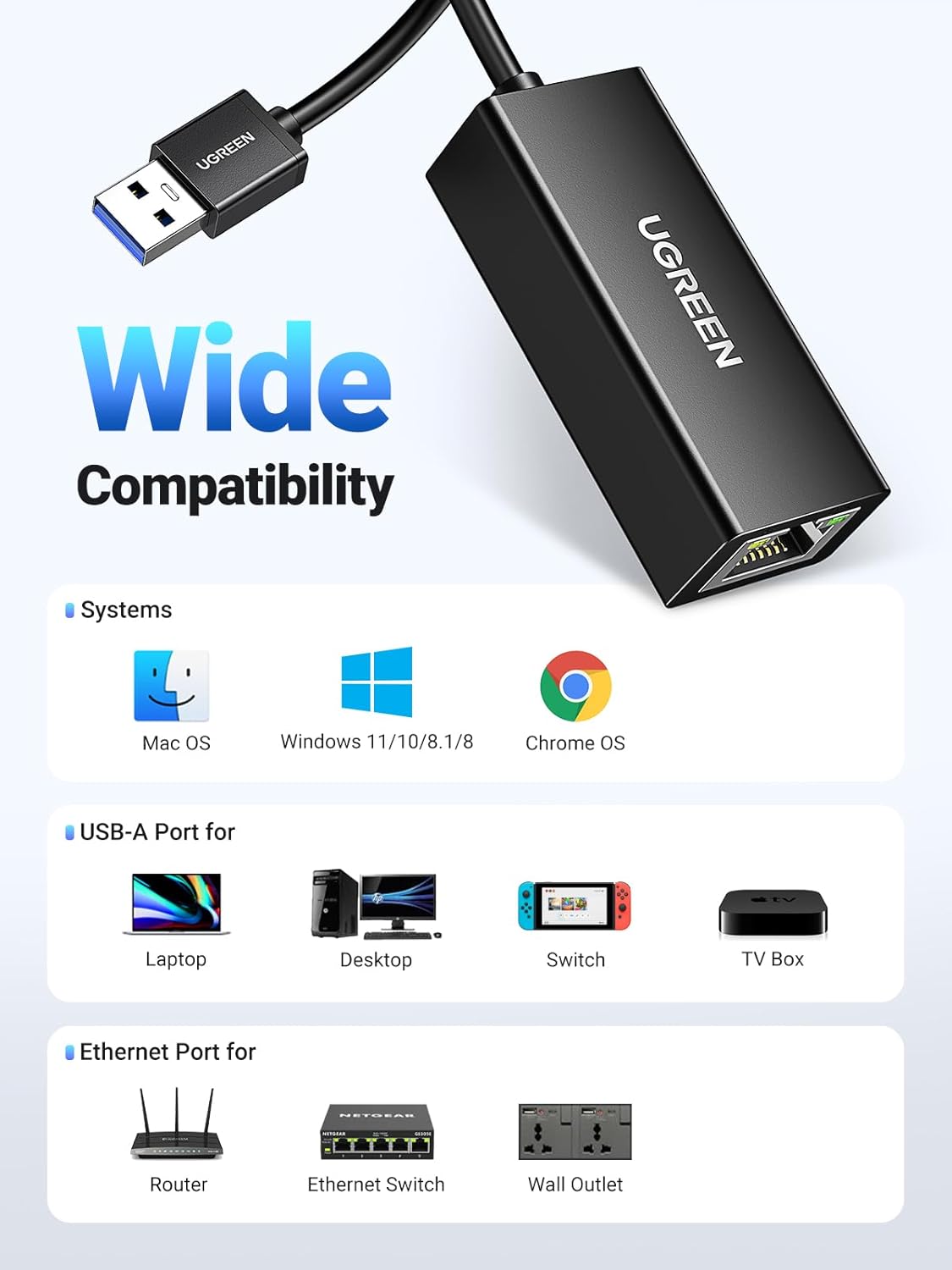 Ugreen USB to Gigabit LAN ( 10/100/1000) | 20256 - Image 3