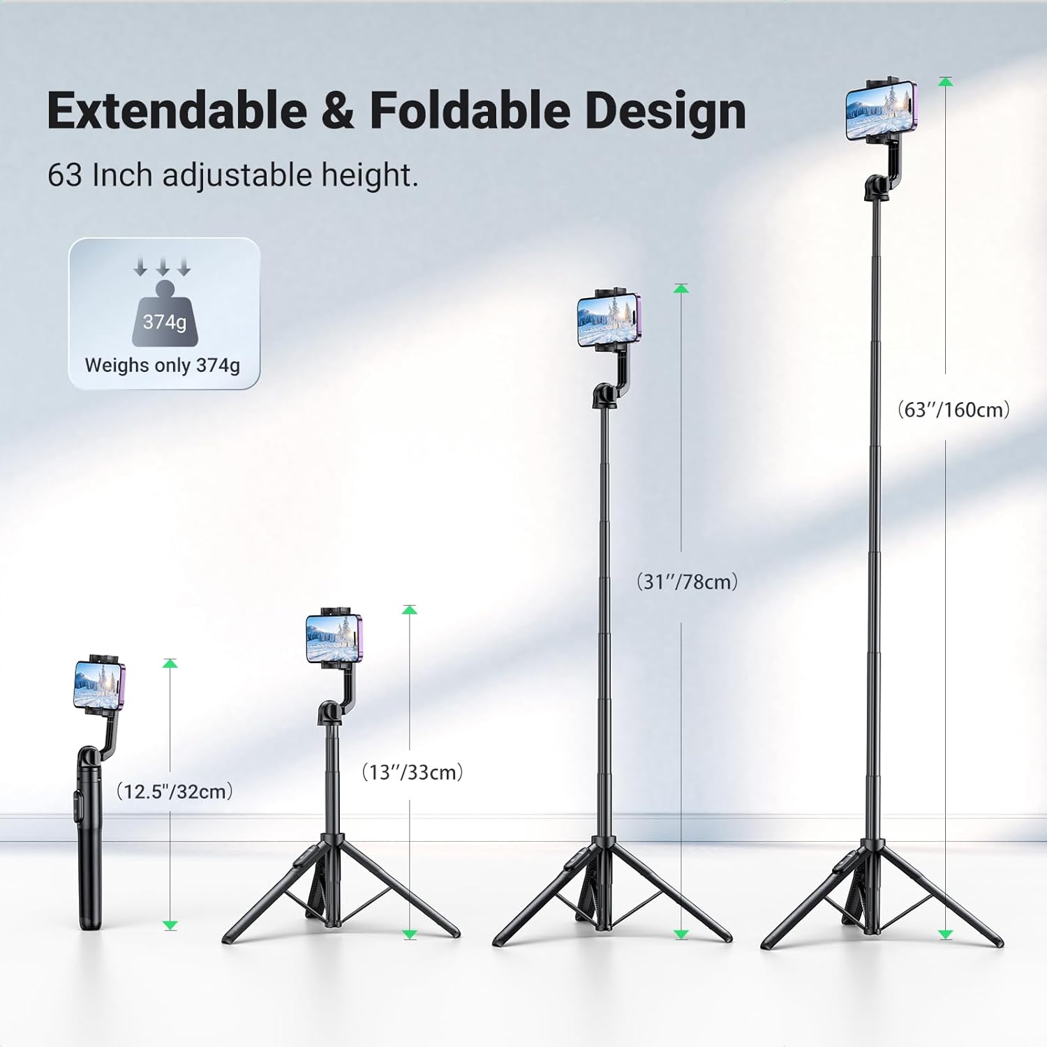 UGREEN Selfie Stick Tripod with Bluetooth Remote | 15062 - Image 9