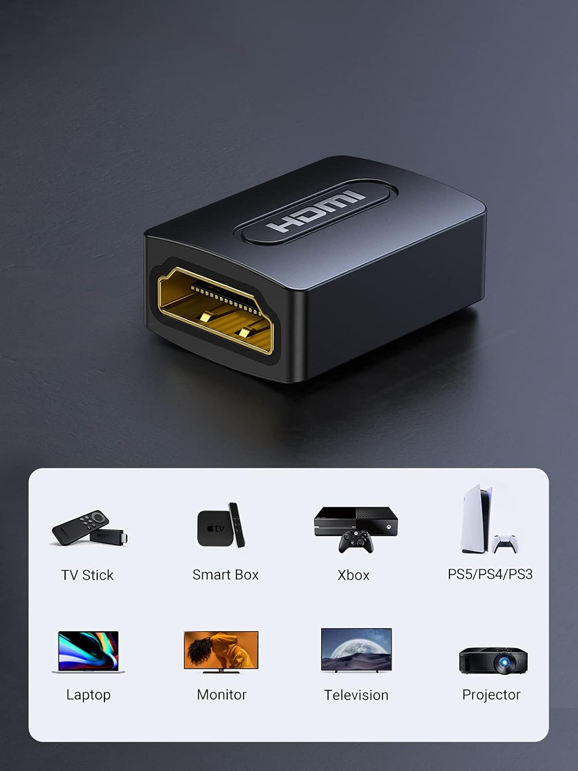UGREEN HDMI Female to Female Adapter for Extension | 20107 - Image 3