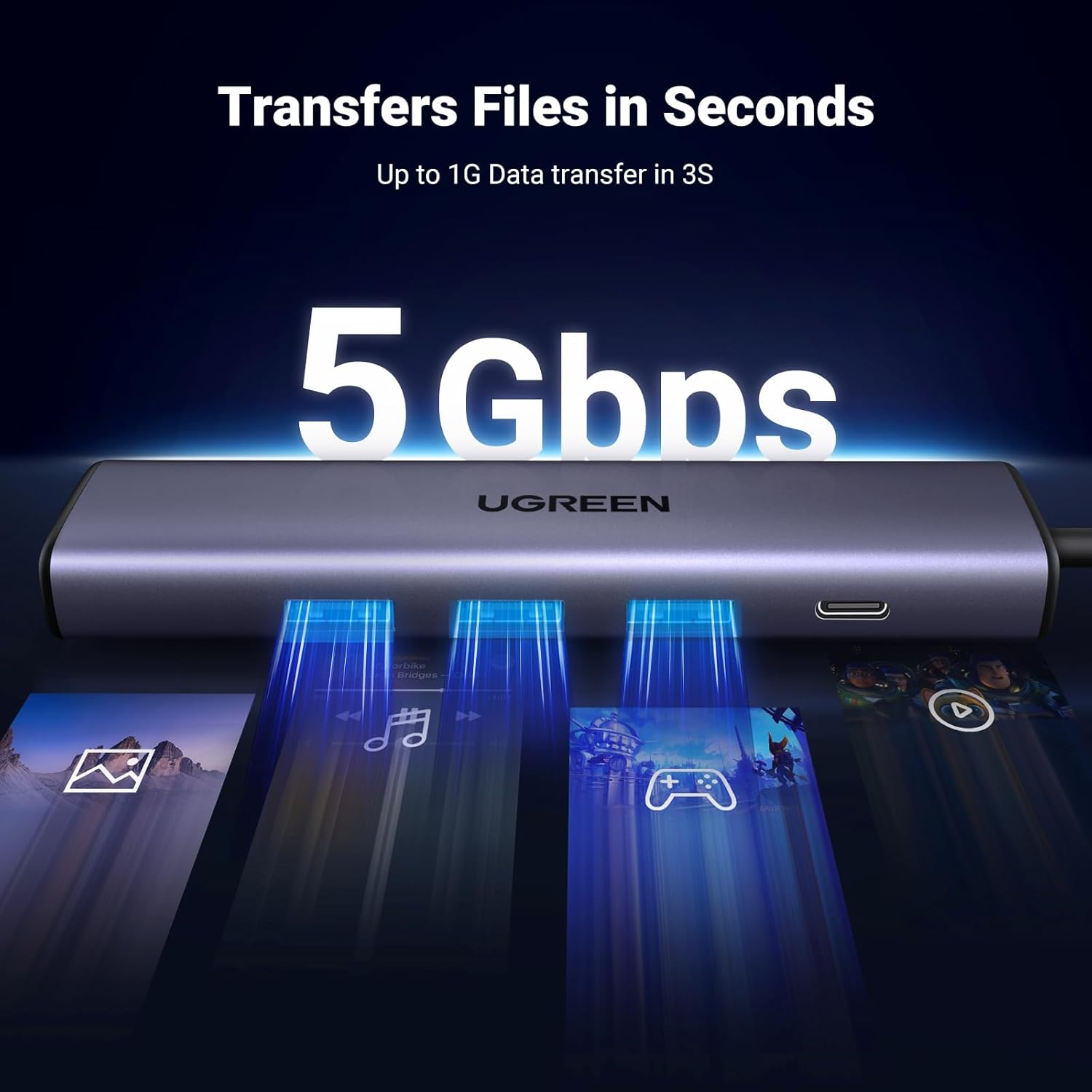 UGREEN USB 3.0 5-in-1 Hub – 60554 - Image 6