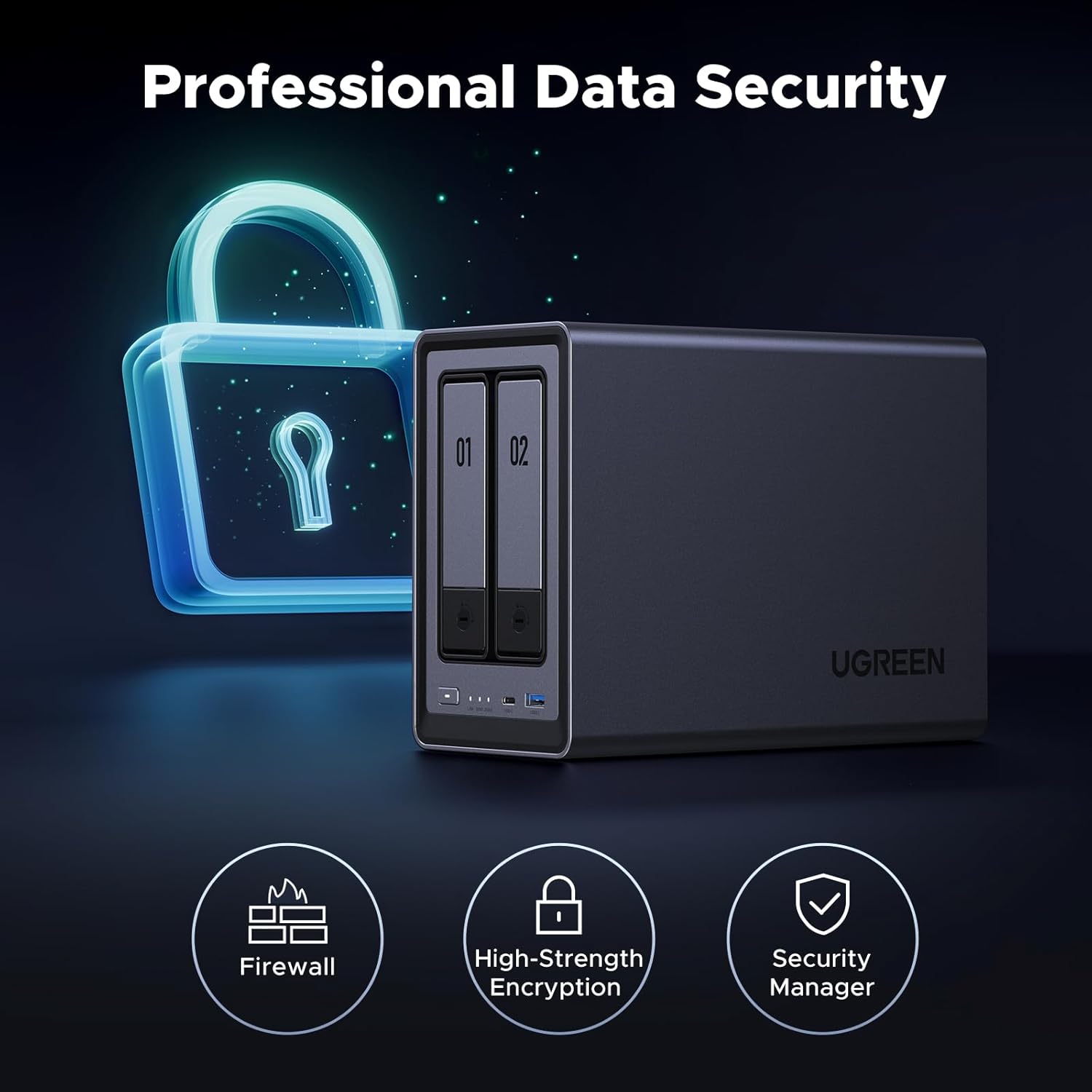 UGREEN NAS DXP2800 – Compact 2-Bay NAS with High-Speed Performance - Image 5