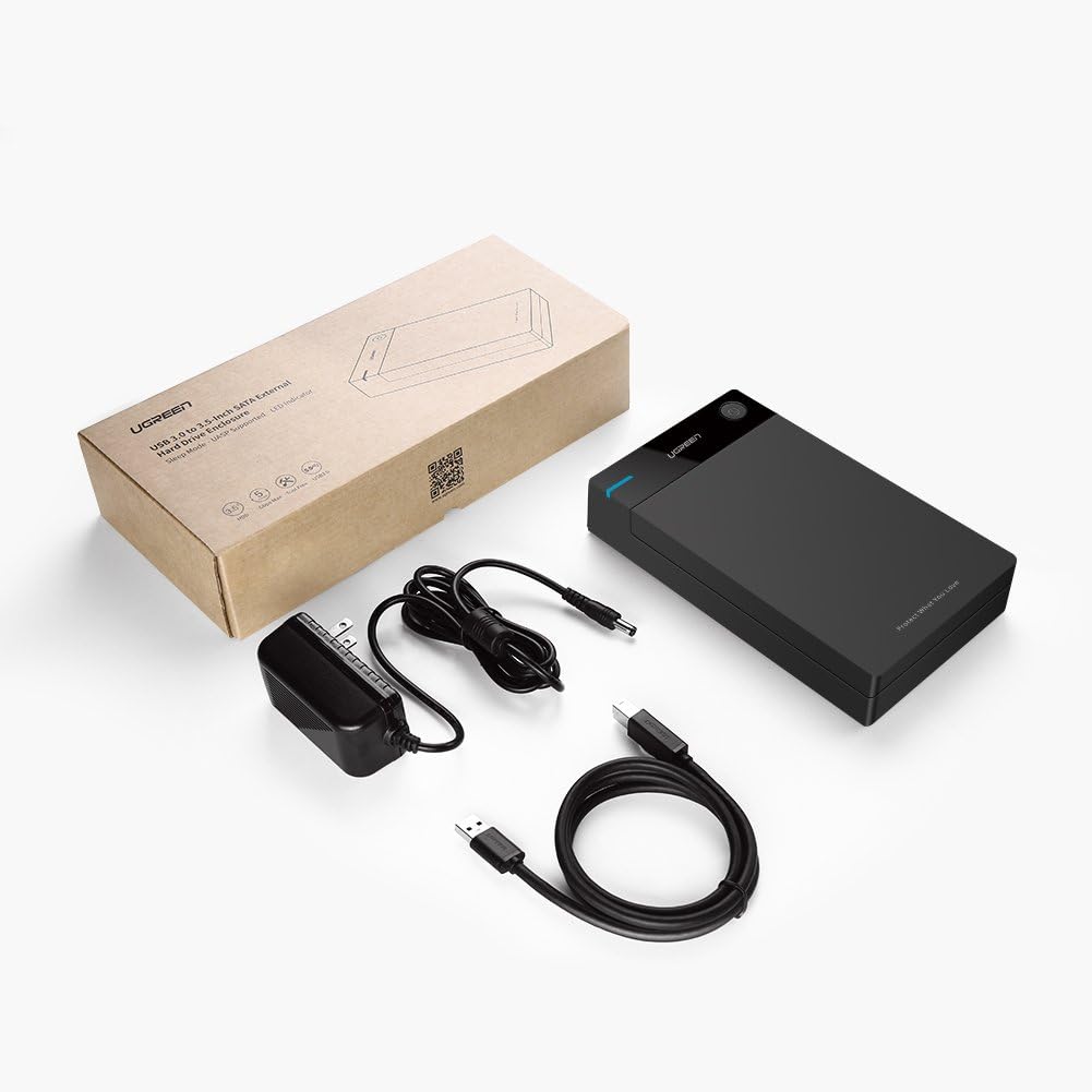 UGREEN USB 3.0 B to SATA Hard Drive Enclosure-3.5"/2.5" | 50423 - Image 3