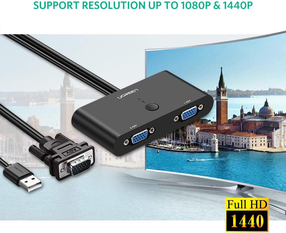 UGREEN VGA 2×1 Switch | 30711 - Image 4