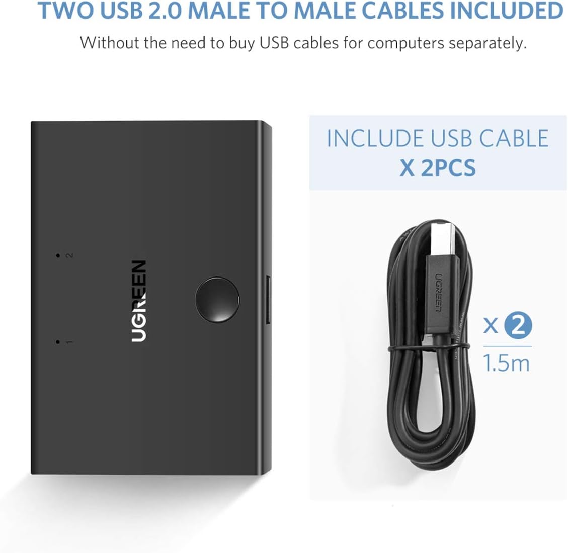 UGREEN USB 2.0 2x1 Sharing Switcher | 30345 - Image 4