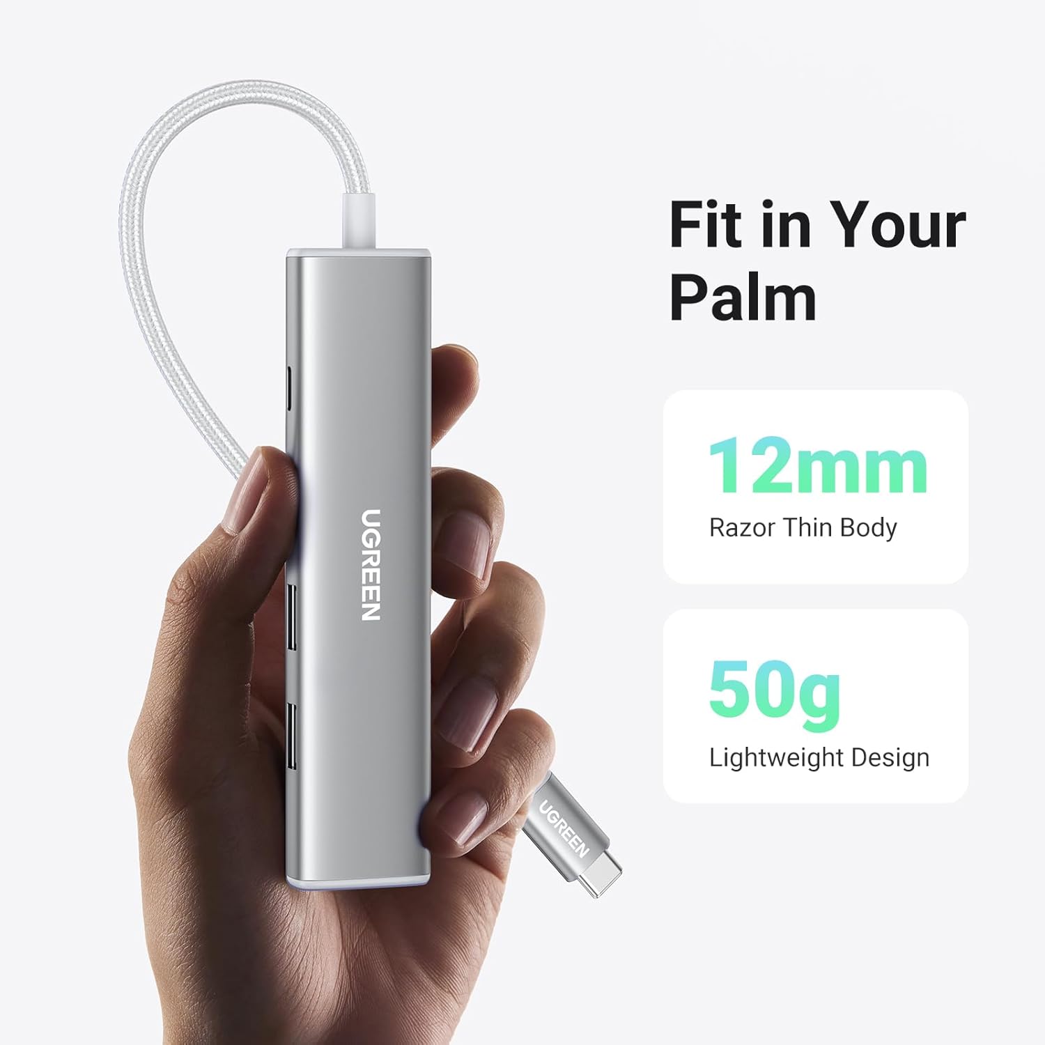 UGREEN 5 in 1 USB-C To Hub – 35580 | Creamy White - Image 3