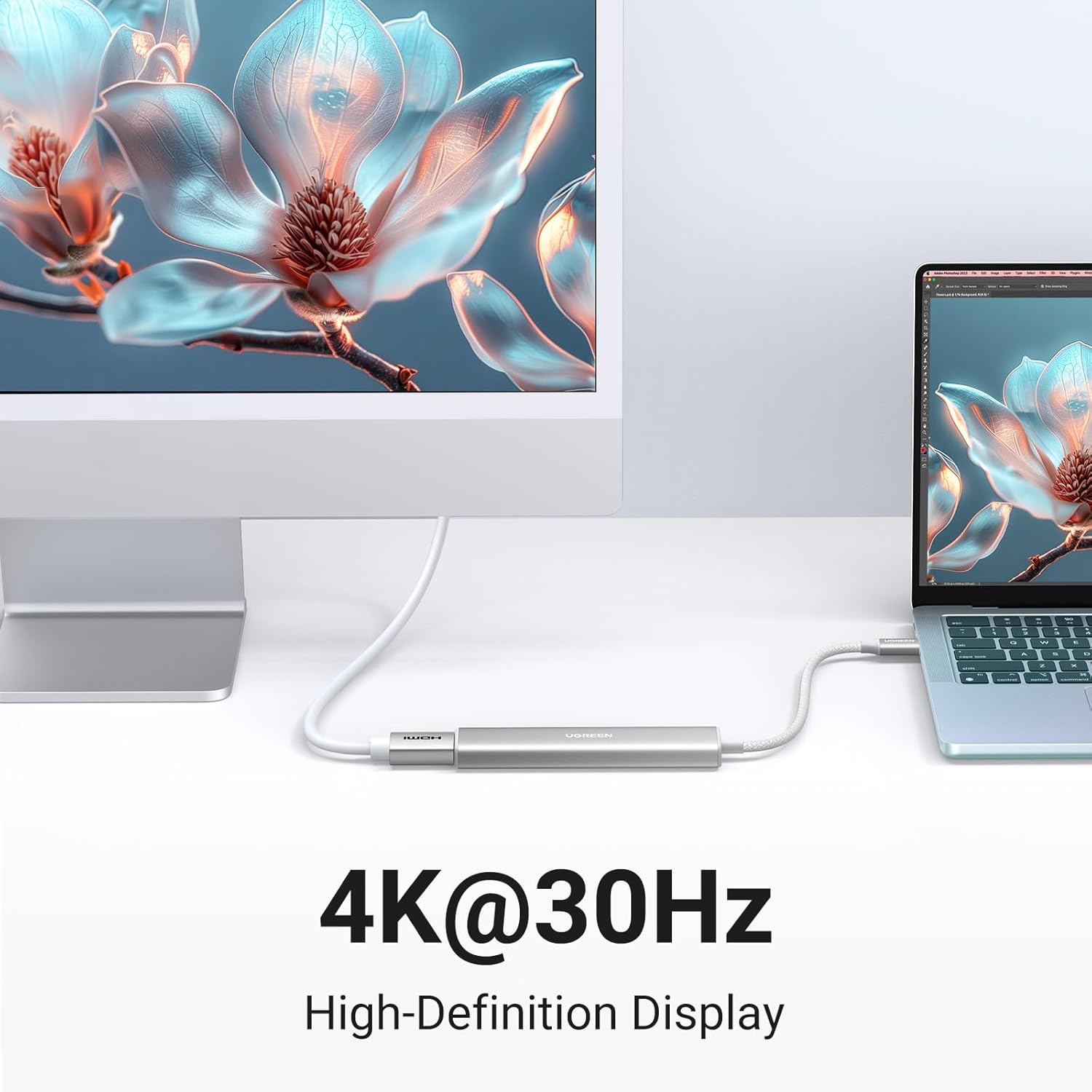 UGREEN 5 in 1 USB-C To Hub – 35580 | Creamy White - Image 4