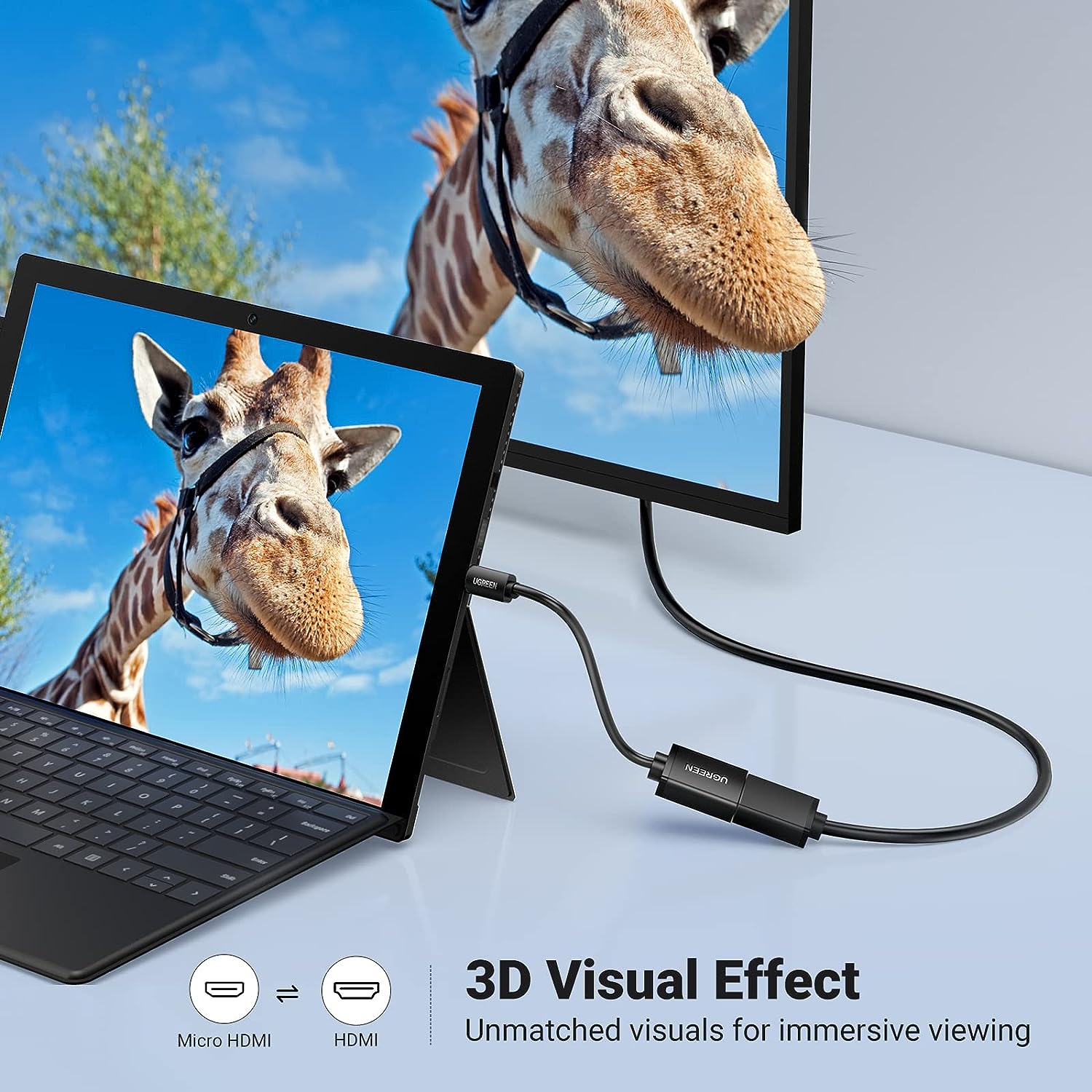 UGREEN Micro HDMI to HDMI Adapter | 20134 - Image 5