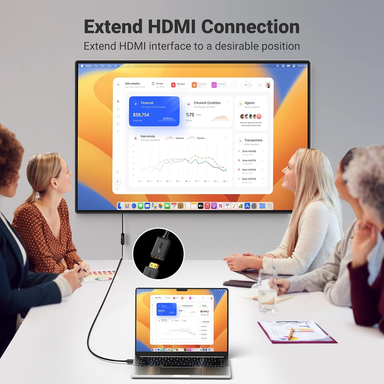 UGREEN HDMI Male to Female Extension Cable | 10141 - Image 6