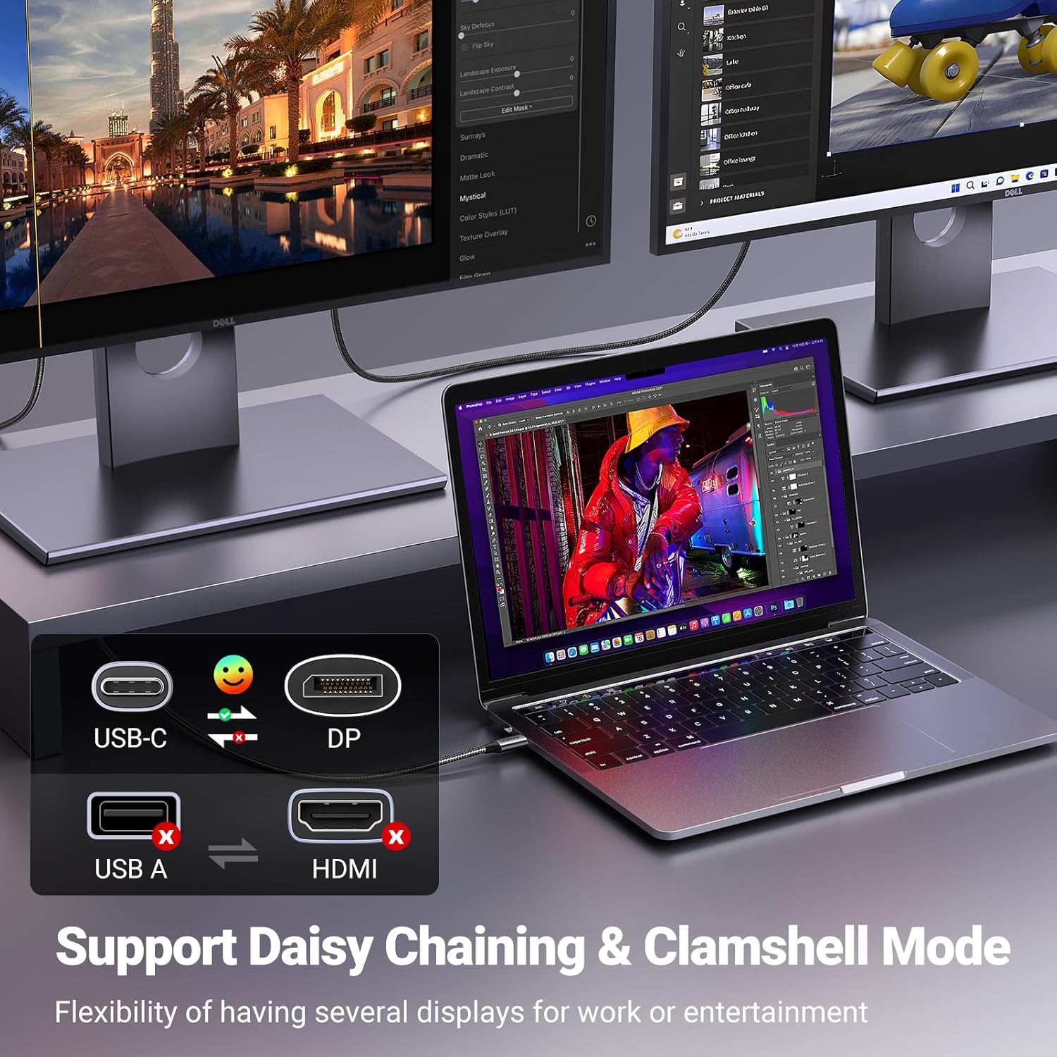 UGREEN USB-C to DP Cable (8K) | 2 Meter | 25158 - Image 3