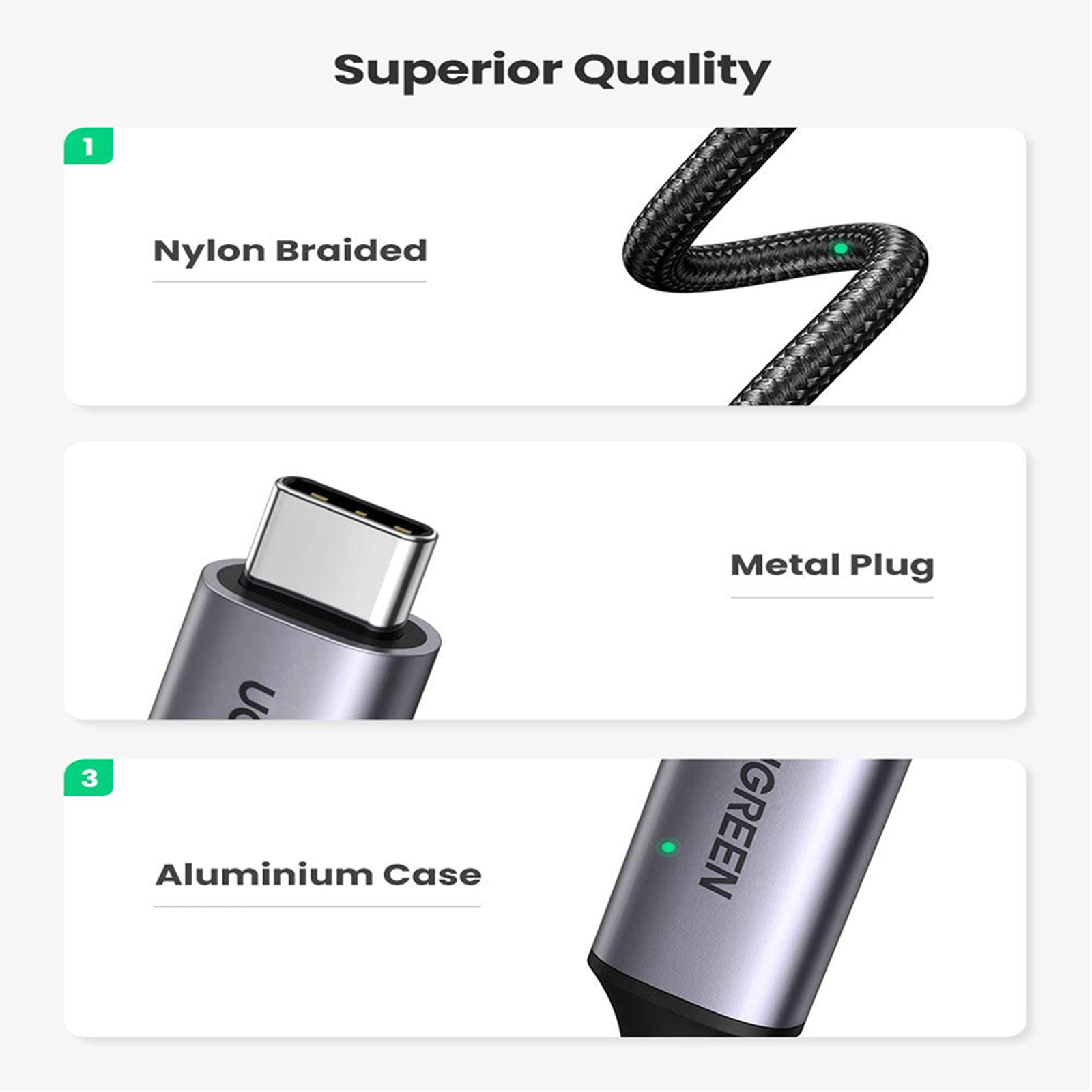 UGREEN USB-C to HDMI Cable (Male to Male) | Aluminum Shell, 1.5 Meter - Image 9
