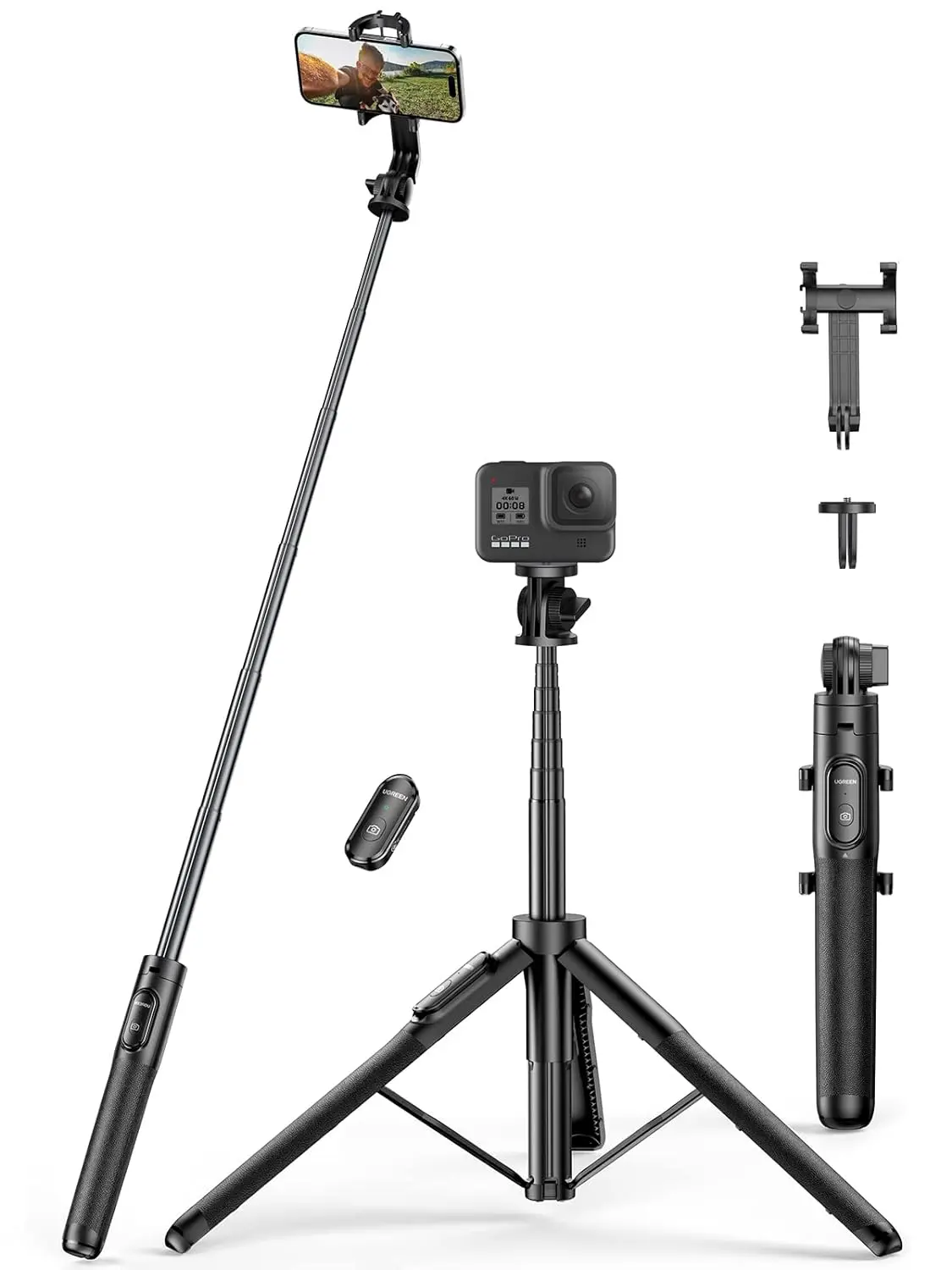 UGREEN Selfie Stick Tripod with Bluetooth Remote | 15062 - Image 6