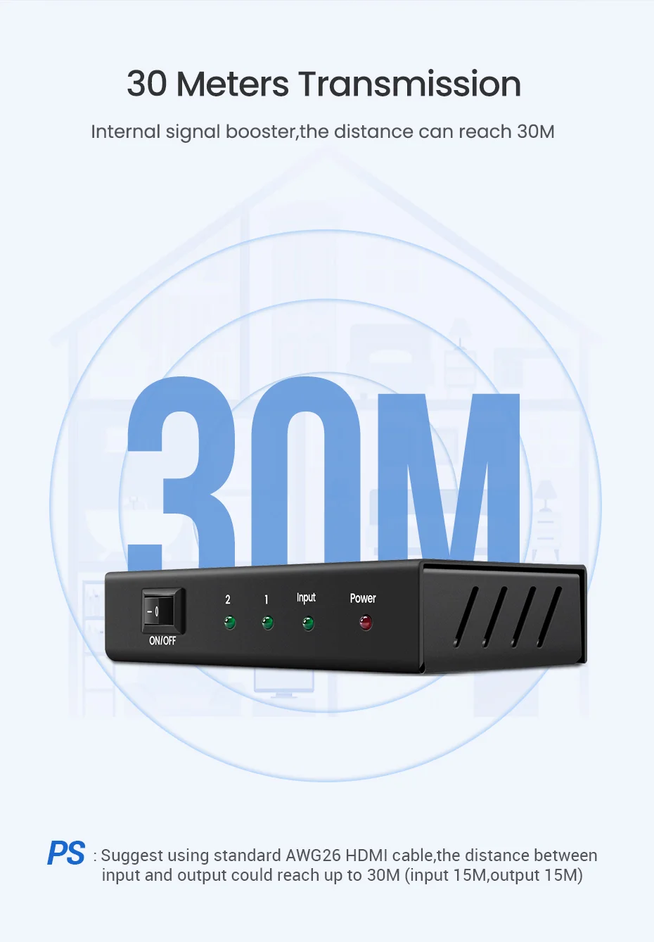 UGREEN 1x2 HDMI Amplifier Splitter | 40201 - Image 9