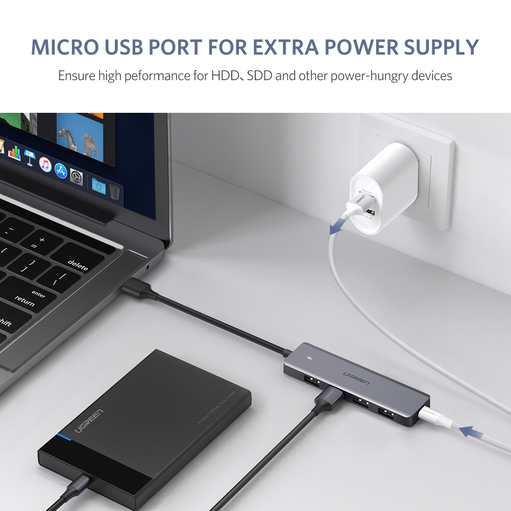 UGREEN 4-Port USB 3.0 Hub | 50985 - Image 3
