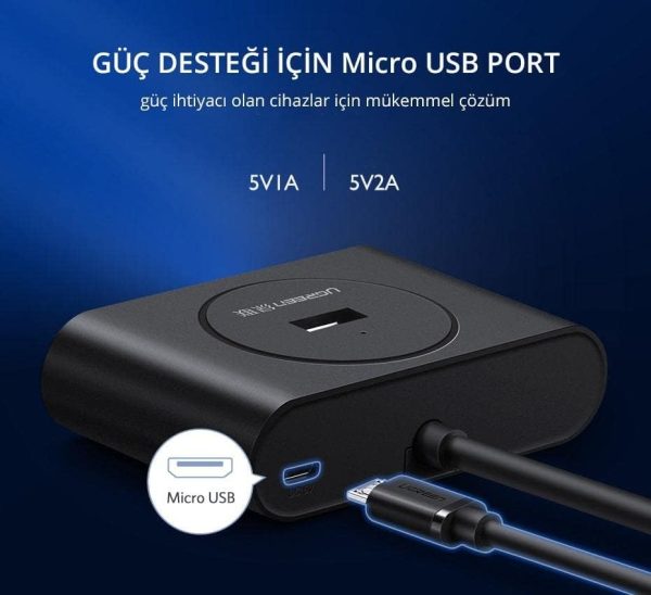 51Imk6urI8L._AC_ UGREEN USB 3.0 Hub with Type-C Port | 40850