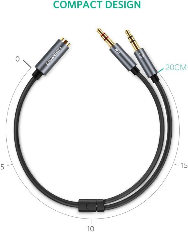 UGREEN 3.5mm Female to 2 Male Audio Cable