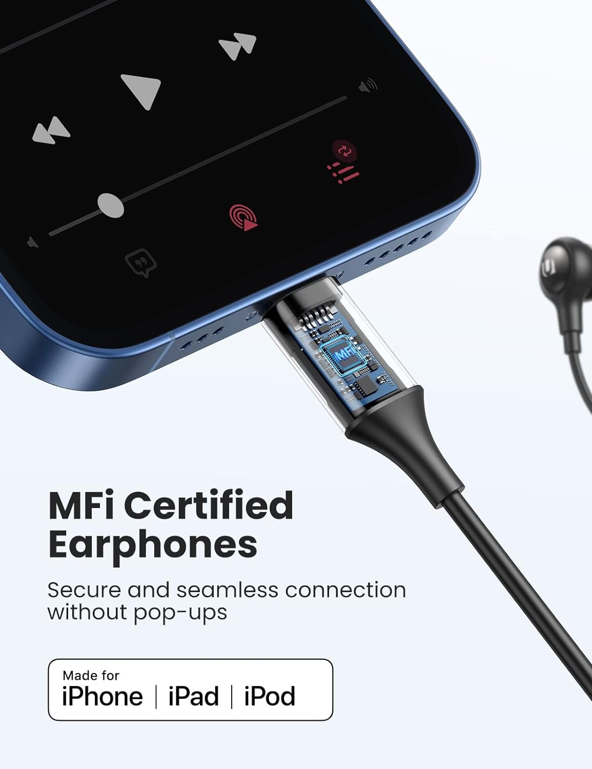 UGREEN Apple MFi Earphone | 80655 - Image 7