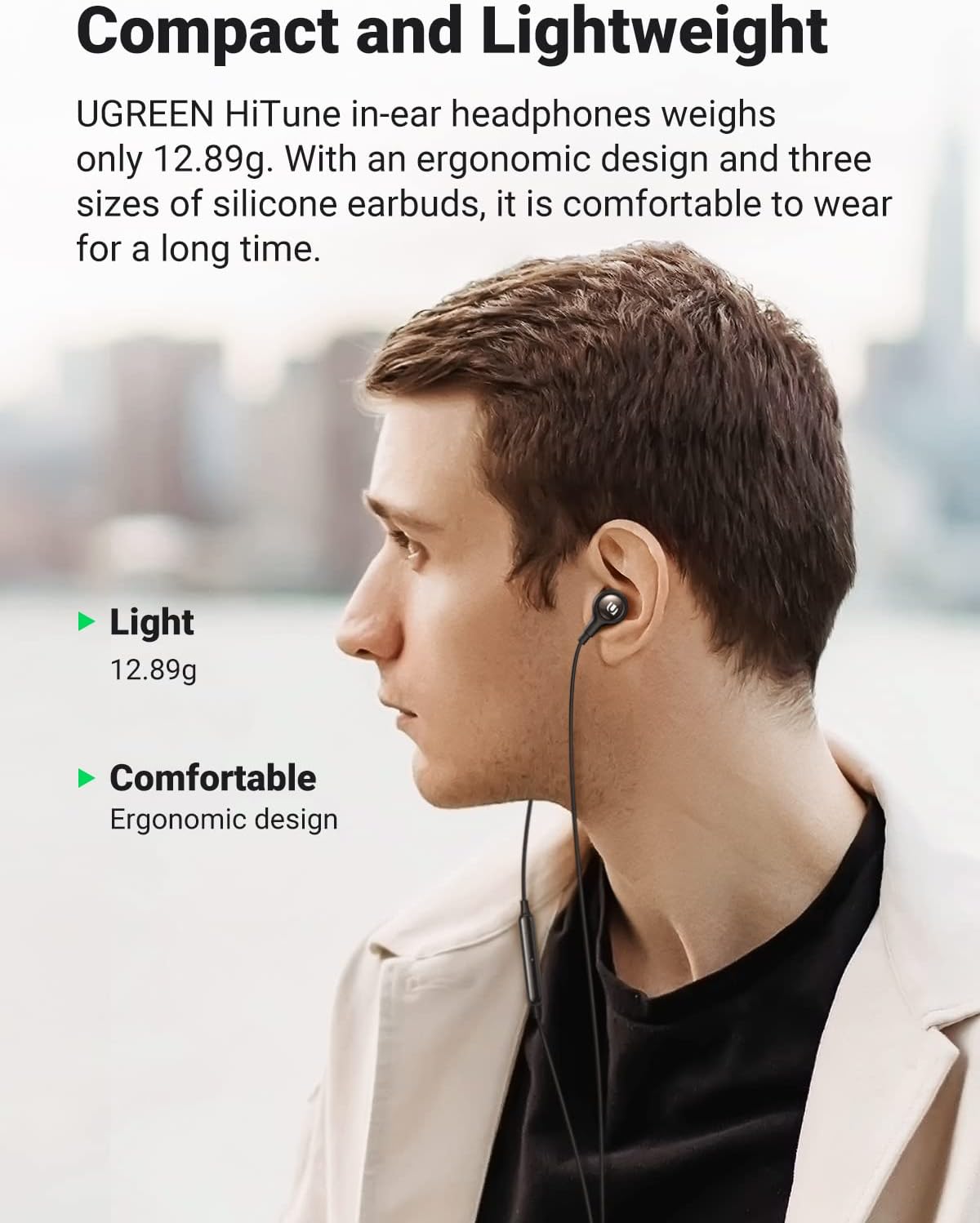 UGREEN 3.5mm Earphones-30637 - Image 4