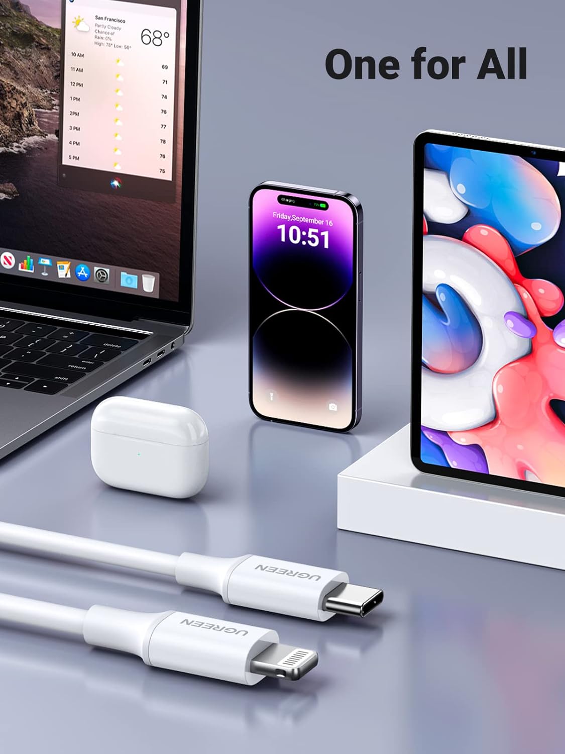UGREEN USB-C to Lightning Cable | 10493 - Image 4