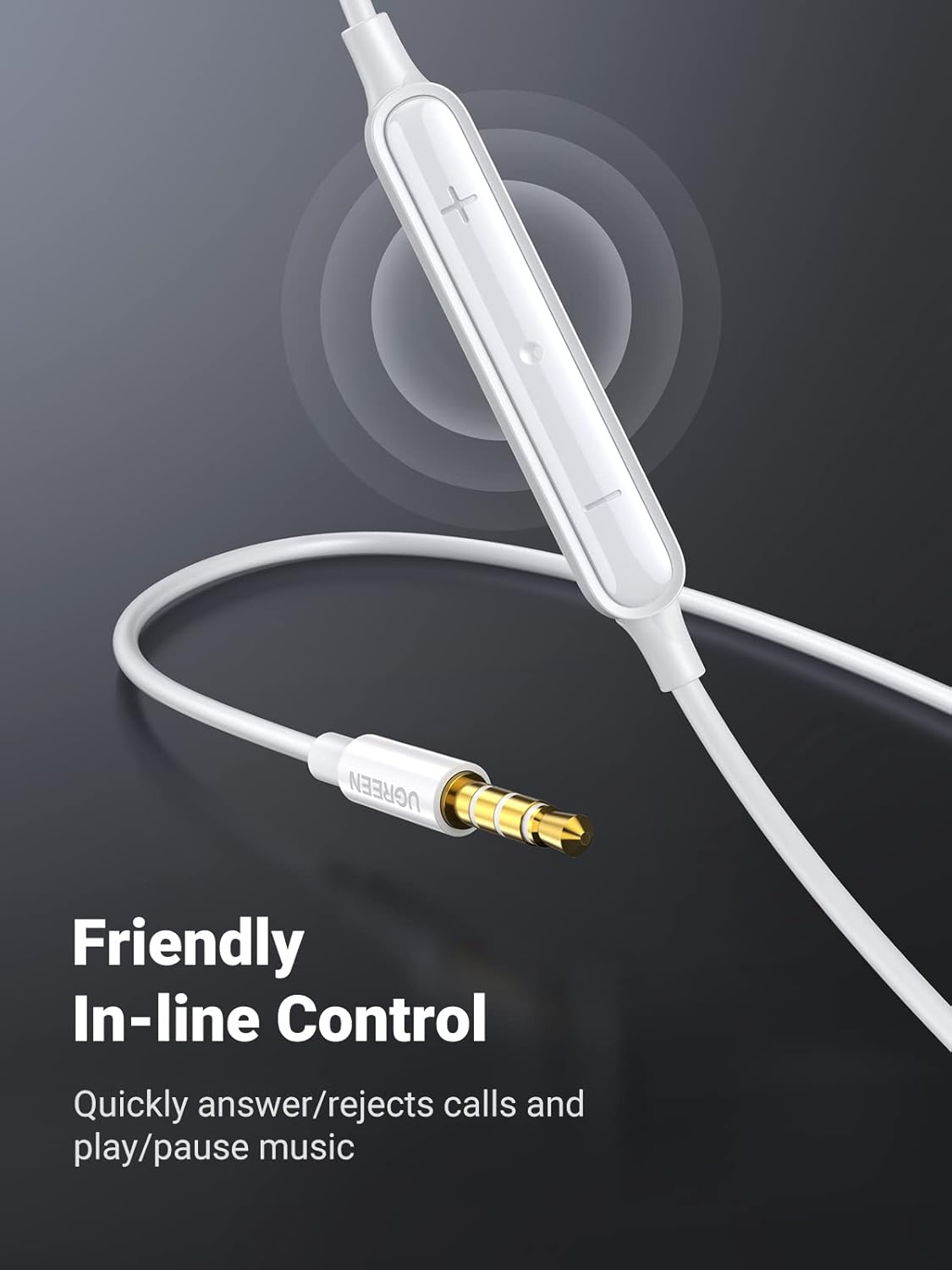 UGREEN 3.5mm Earphones-60692 - Image 2