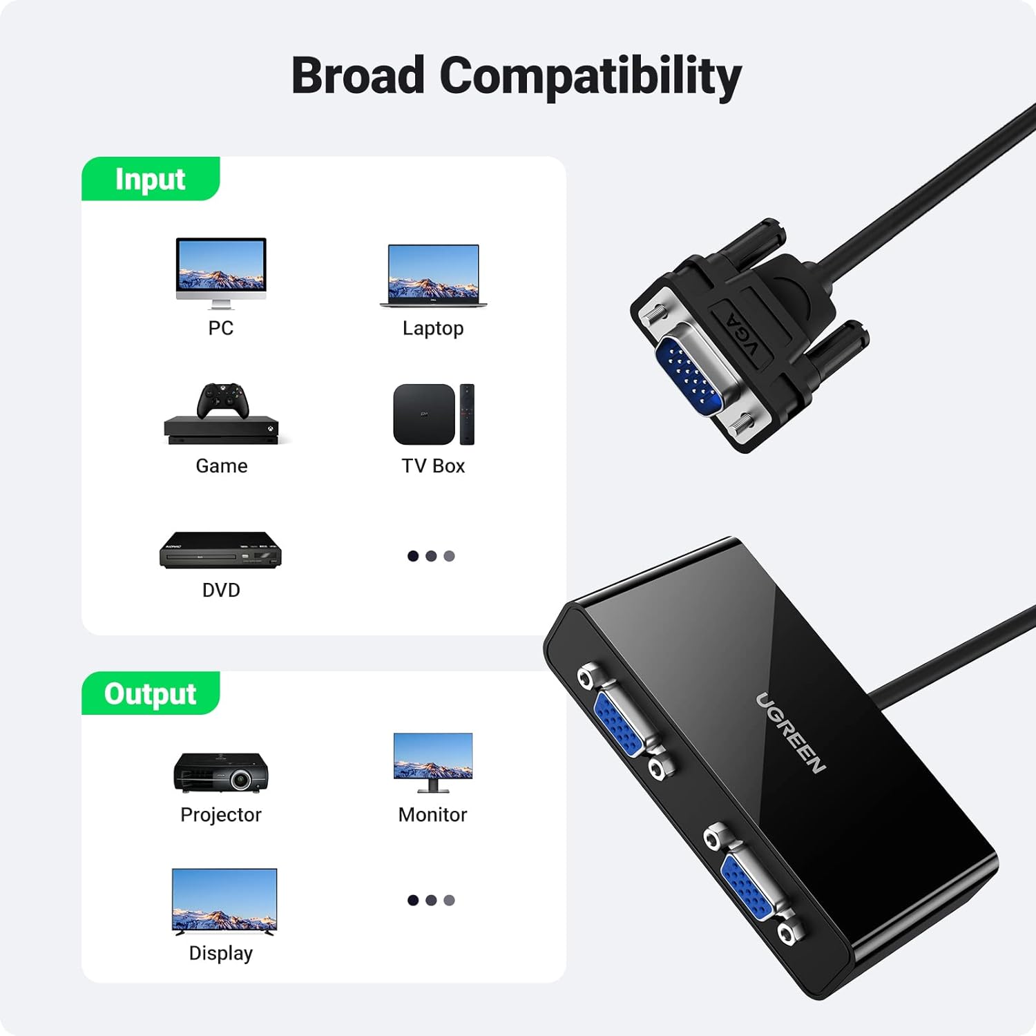 UGREEN VGA 1×2 Splitter | 20918 - Image 2