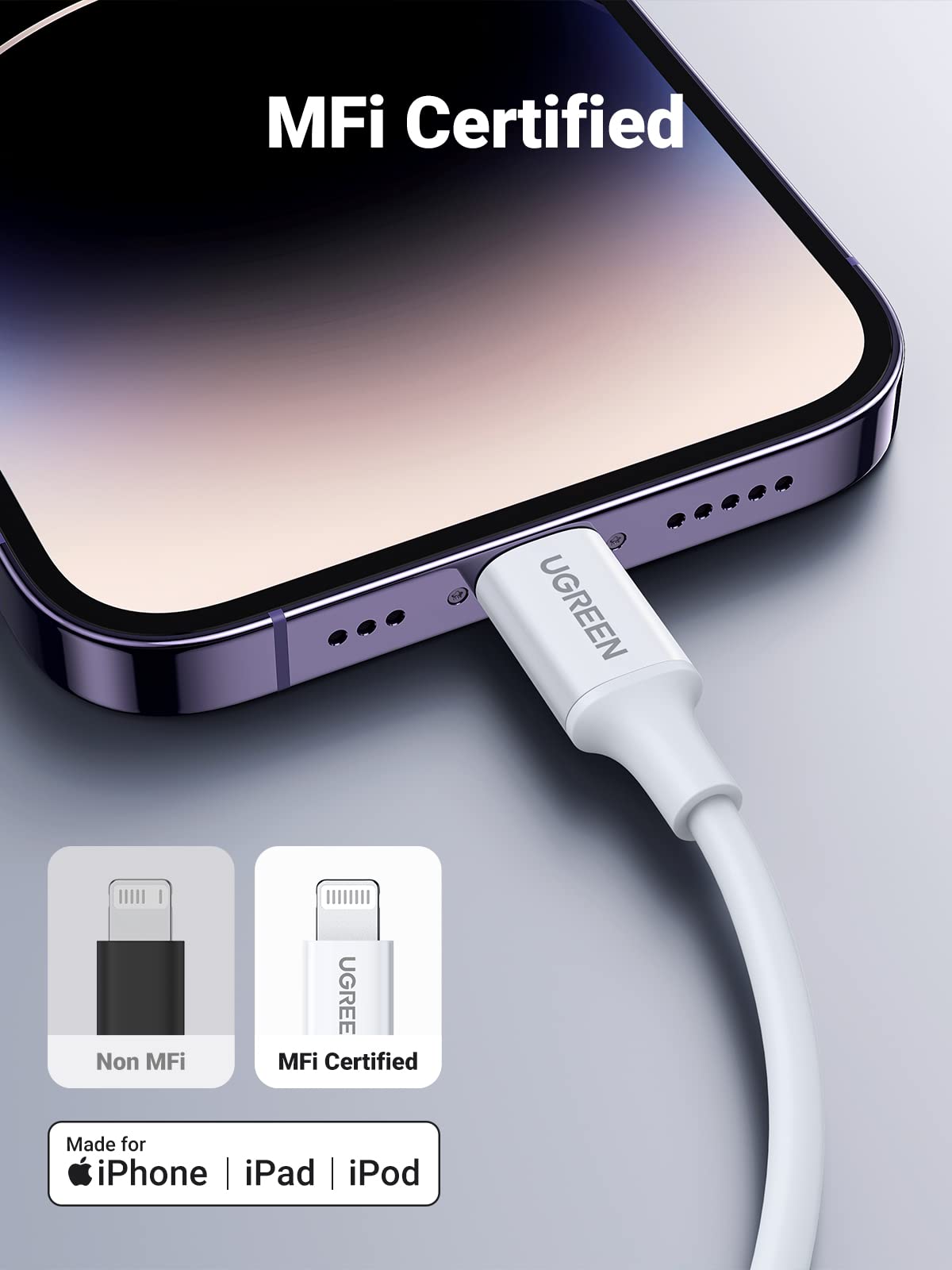 UGREEN USB-C to Lightning Cable | 10493 - Image 3