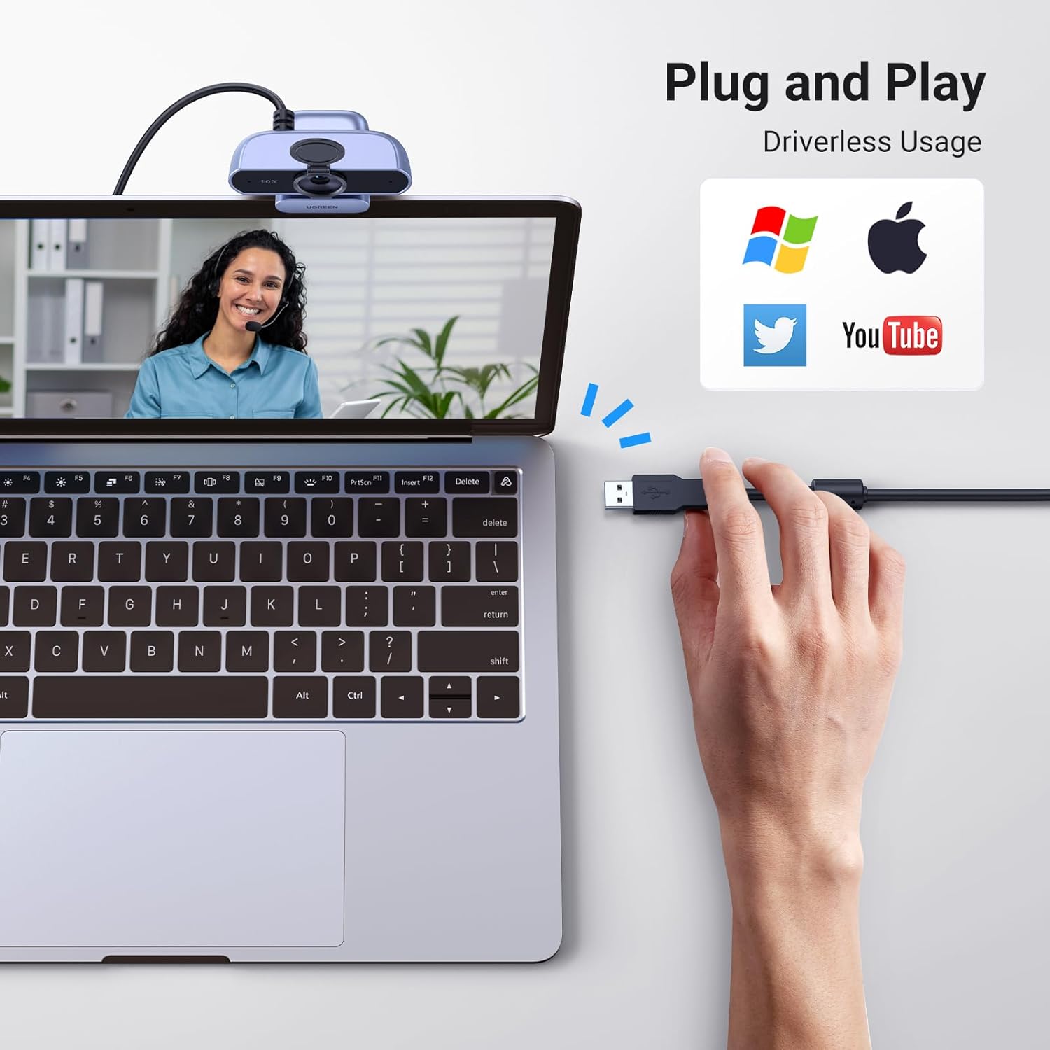 UGREEN USB HD Webcam | 25442 | 2K @ 30FPS - Image 6
