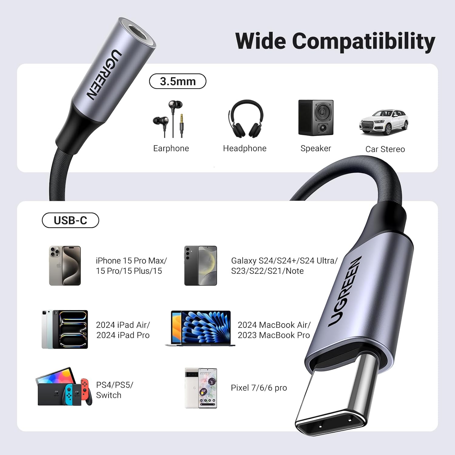 UGREEN USB-C to 3.5mm Dongle-80154 - Image 5