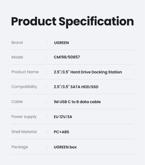 CM198-50857-AE-202301-930-_17 UGREEN USB 3.0 Hard Disk Docking Station | 50857