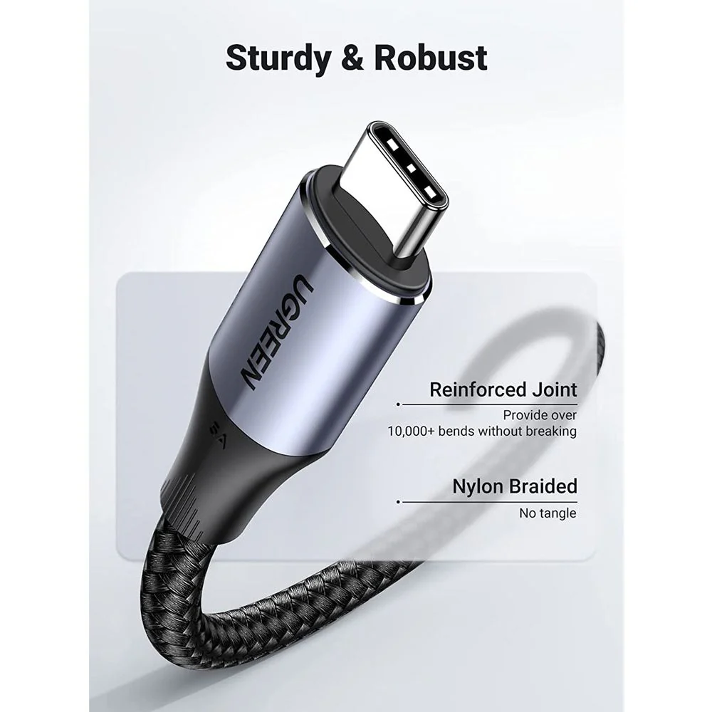 UGREEN USB-C to USB-C 10Gbps/240W Braided Cable - Image 3