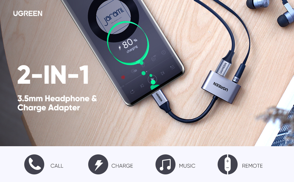 UGREEN Type-C to 3.5mm Audio + Type-C Adapter | 50596 - Image 5