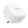 UGREEN 30W USB-C PD Fast Charger CD127 White Color UK Pin Adapter