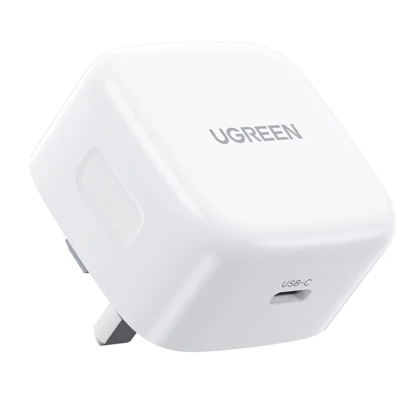 UGREEN 30W USB-C PD Fast Charger CD127 White Color UK Pin Adapter