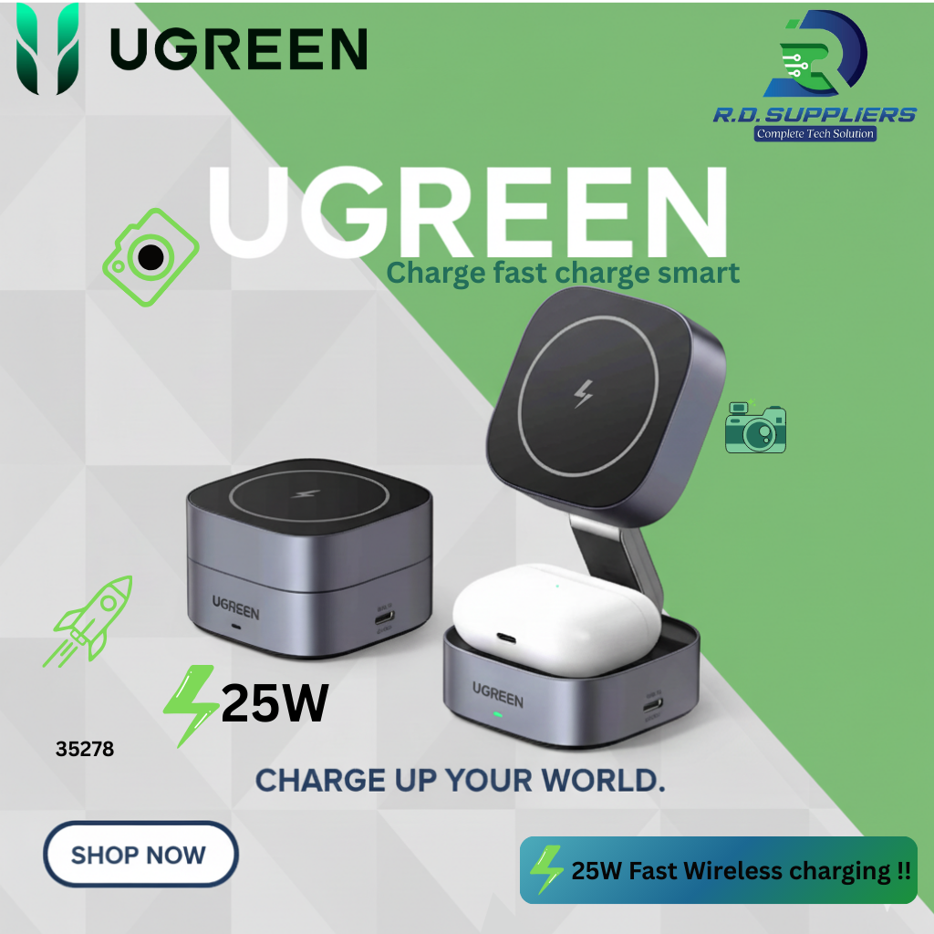 UGREEN 2-in-1 25W Magnetic Wireless Charger - Image 5