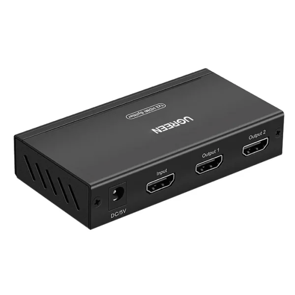Ugreen 40201 1x2 HDMI Splitter with DC 5V Power Port and 3 HDMI Female Ports