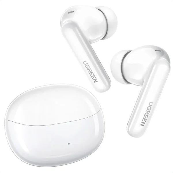 UGREEN HiTune T3 Pro Main Design UGREEN HiTune T3 Pro wireless earbuds with sleek white charging case.