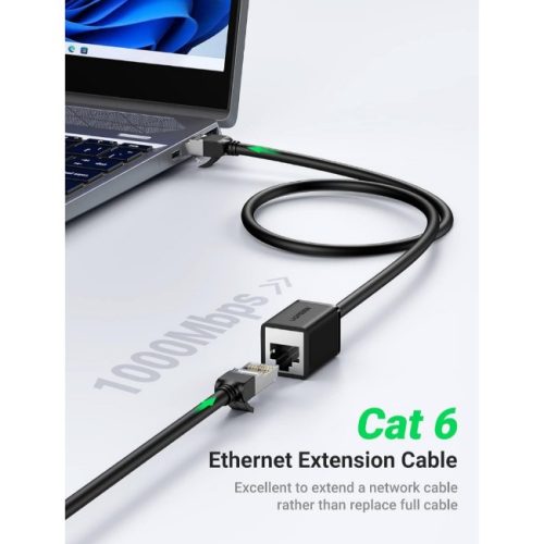 UGREEN Cat6 RJ45 Male to Female Ethernet Extension Cable 1M Black