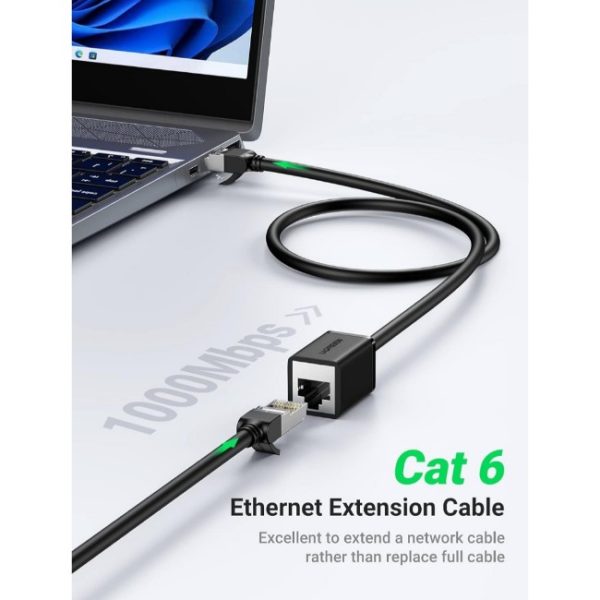UGREEN Cat6 RJ45 Male to Female Ethernet Extension Cable 1M Black