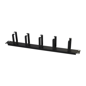 Bolein BLM-3004 1U 19-inch Metal Cable Manager with five black D-rings for server rack cable organization.