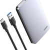 UGREEN 2.5 inch SATA to USB C aluminum hard drive enclosure for SSD and HDD with 6Gbps transfer speed
