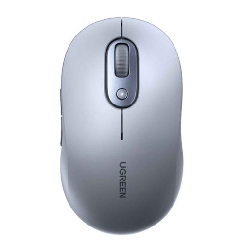 UGREEN ergonomic wireless mouse grey top view silent click design