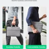 UGREEN LP437 Gray Laptop Bag with concealable handles and multiple accessory pockets.